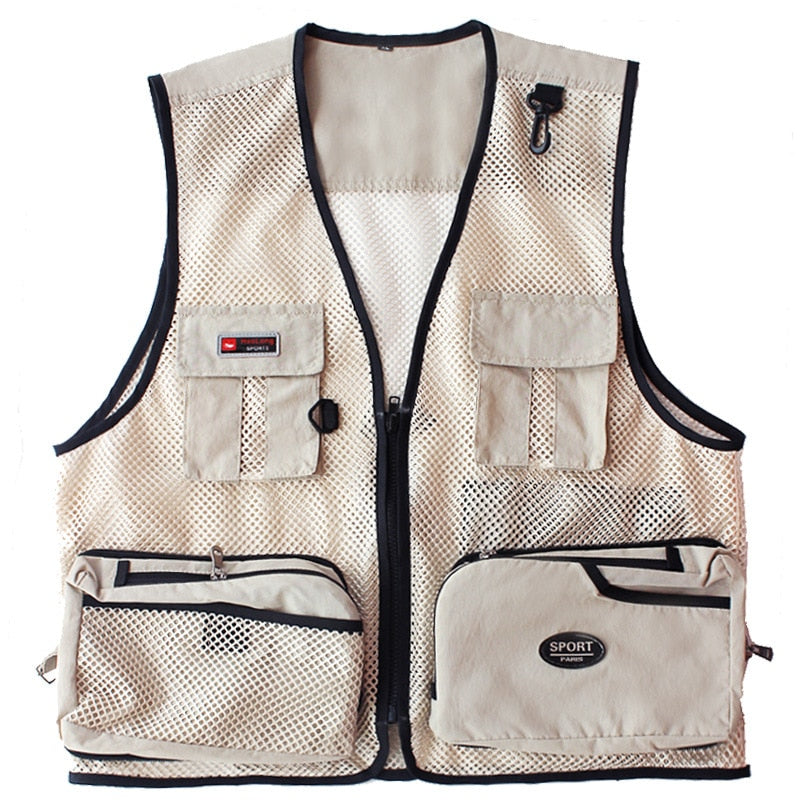 L-4XL Ultralight Casual Mesh Vest Multi Pockets Waistcoats for Men Women Outdoor Hiking Photography Jackets Sports Camping Vest