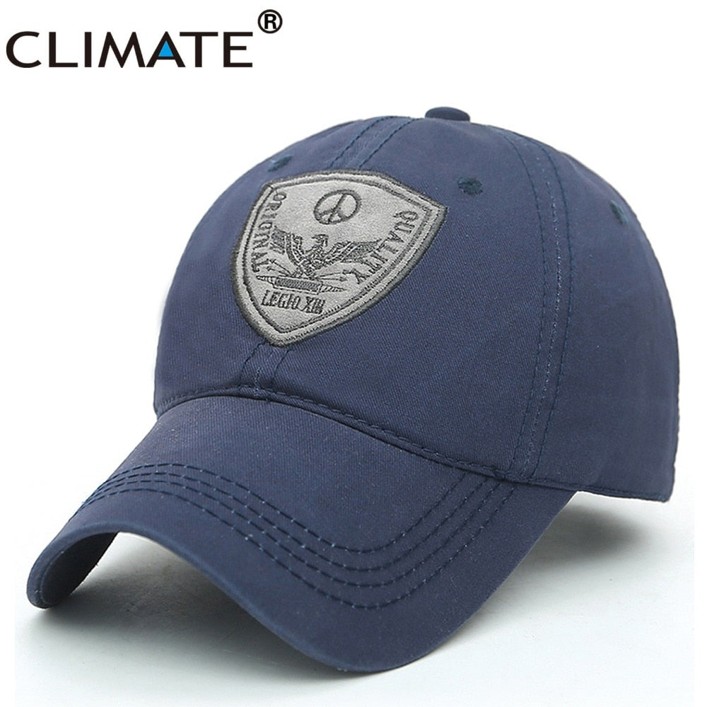 CLIMATE Men's Baseball Cap Hat Cool Men Cotton Cap Men Women Sport Stick Black Nice Brushed Caps Hat For Men