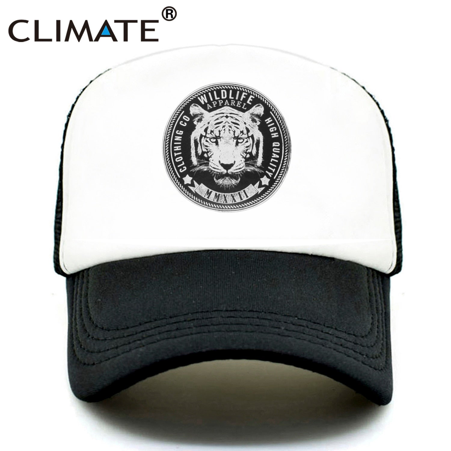 CLIMATE Tiger Cap Cool Wild Life Tiger Trucker Cap Cool Black Cool Men Hip Hop Hat Baseball Cap Cool Summer Mesh Cap for Men