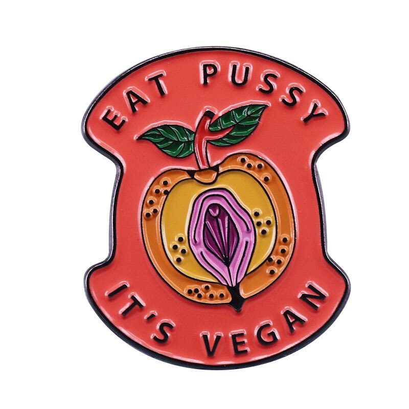 Vegan Brooch Feminism Badge