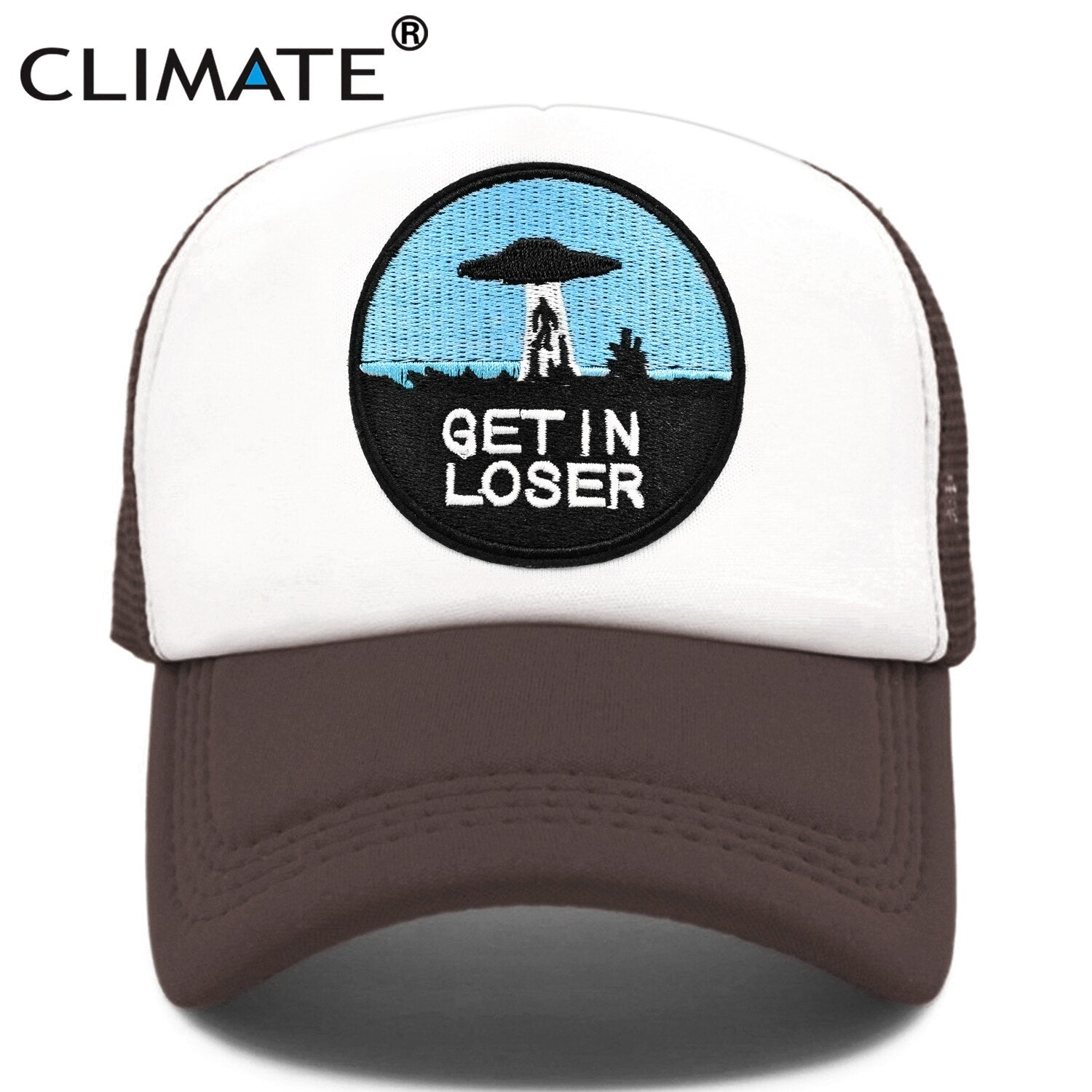 CLIMATE UFO Alien Cap Loser Trucker Cap Funny Get In UFO Loser Hat Baseball Cap