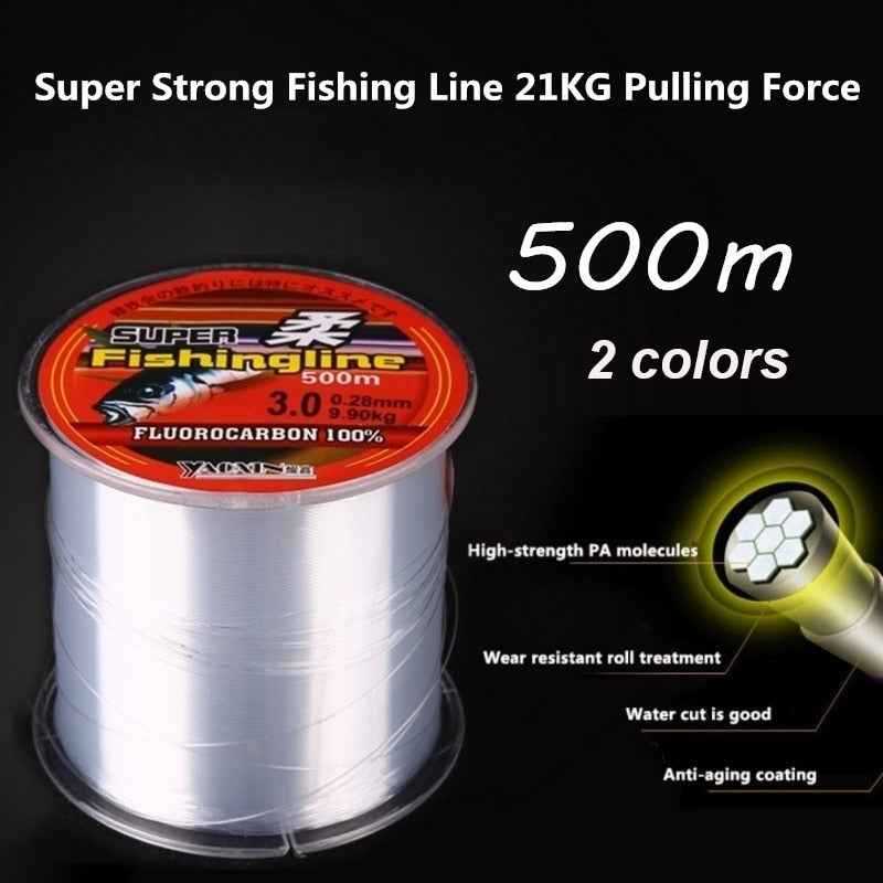 Fishing Line Super Strong Nylon Not Fluorocarbon Tackle Non-Linen Multifilament  Fishing Line 100/200/500M рыбалка