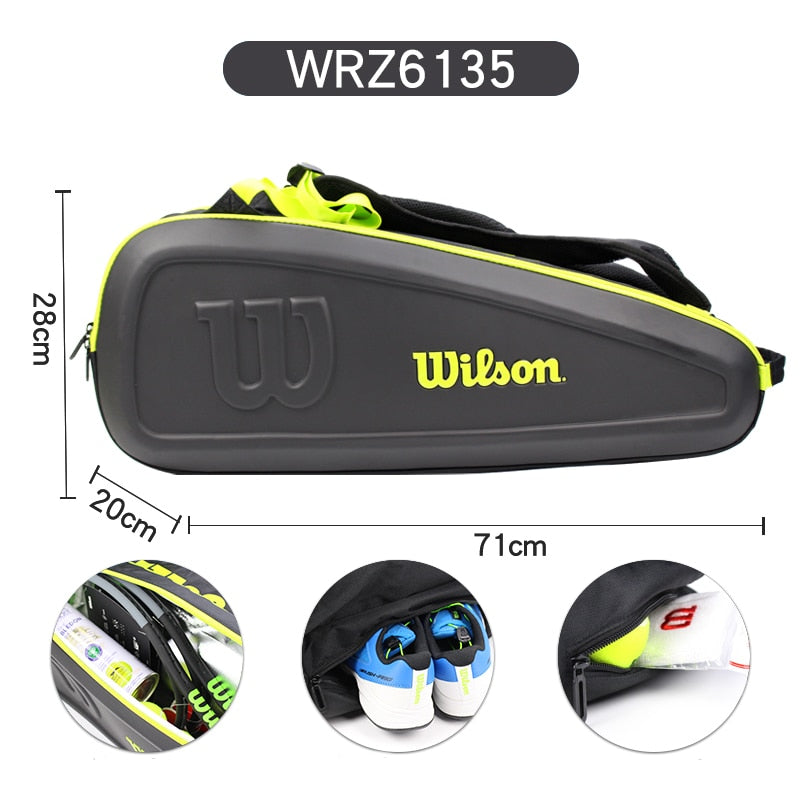 Wilson Teenagers Tennis Bag Travel Bag School Bags Sport Accessories Men Women Racket Bag Sports Backpack Athletic Bag