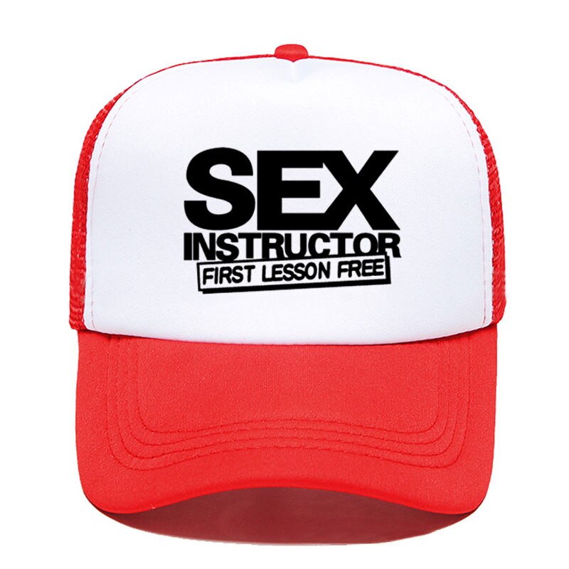 Sex Instructor Funny Creative Baseball Cap Casual Men Women Parent-child Hats Mesh Visor Outdoor Sun Hat Adjustable Caps