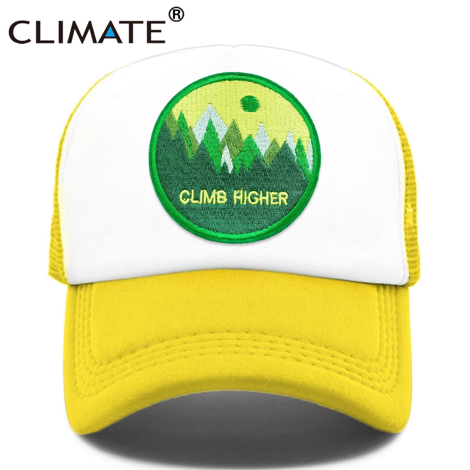 CLIMATE CLIMB HIGH Cap Climber Outdoor Sport Trucker Cap Green Outdoors Forest Hat Cap Cool Summer Mesh Cap for Men Women