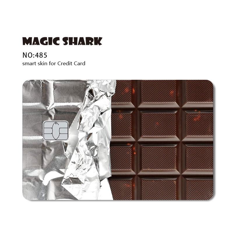 Magic Shark Game Card Anime Stylish Funny Matte 3M PVC Sticker Film Skin for Credit Card Large Small Chip