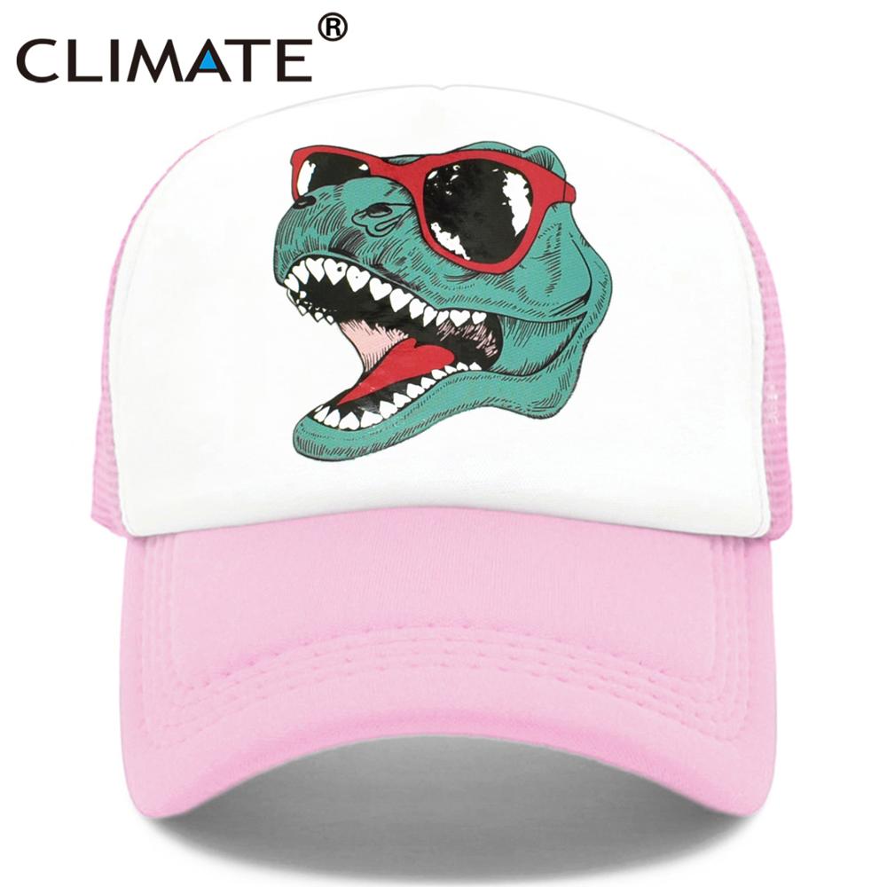 CLIMATE Jurassic Dinosaur Trucker Cap Men Funny Cool Trucker Cap Jurassic Cool Black Mesh Cool Cap for Kid Adult Family