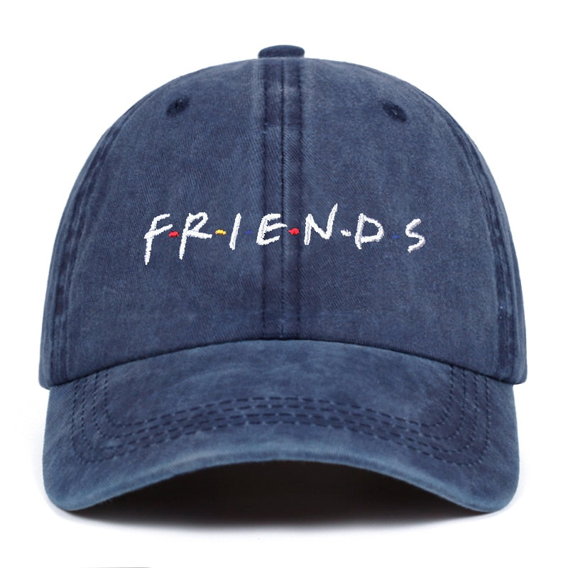 Fashion hip hop washed baseball cap FRIENDS embroidery wild hat adjustable men and women outdoor sun hats Trucker caps