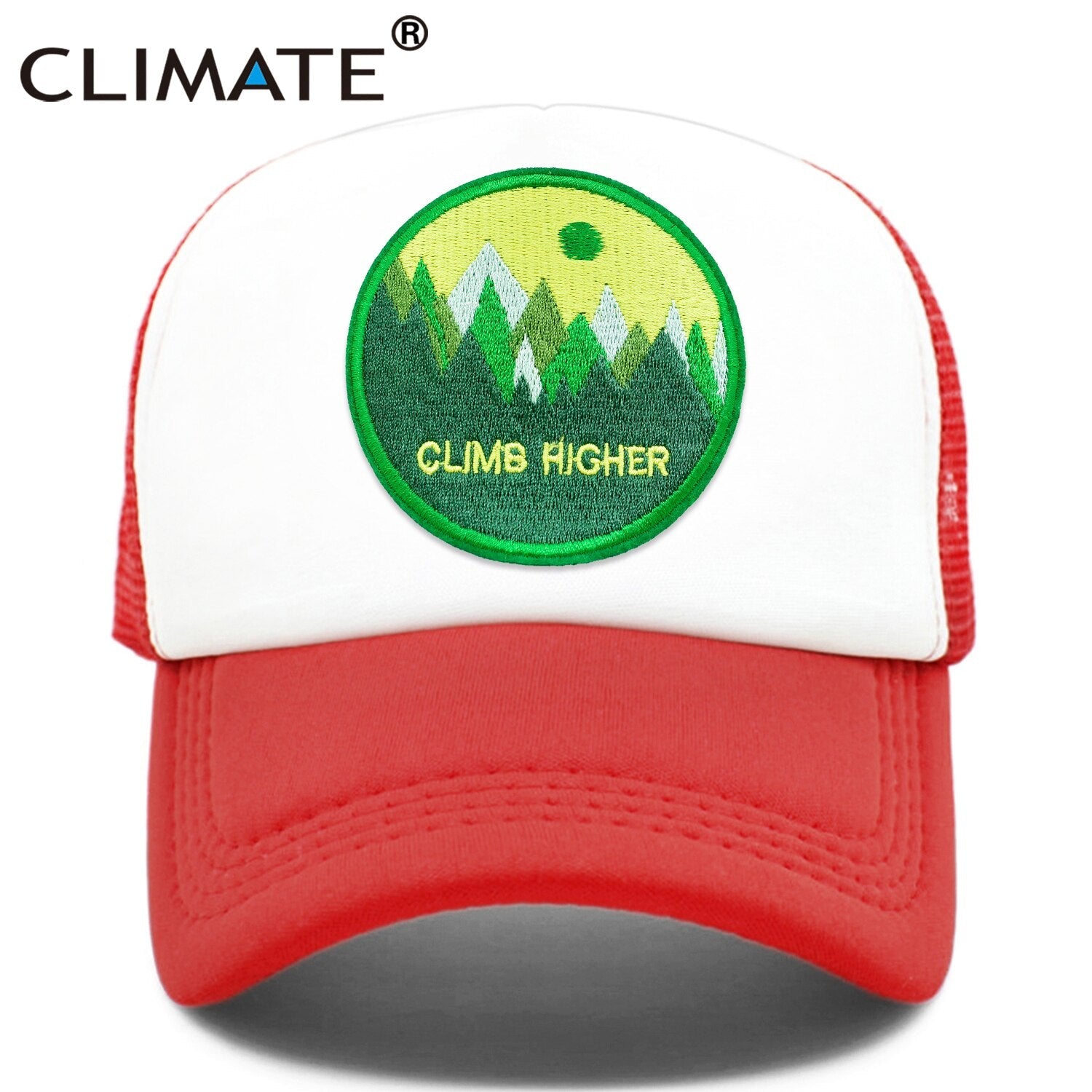 CLIMATE CLIMB HIGH Cap Climber Outdoor Sport Trucker Cap Green Outdoors Forest Hat Cap Cool Summer Mesh Cap for Men Women