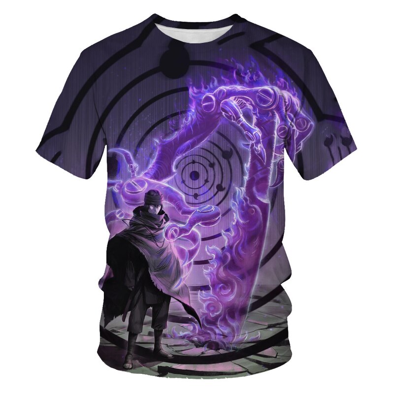 Anime naruto men's t-shirts Summer Harajuku Cool Short Sleevetshirt Japanese Anime Funny 3D Printe Streetwear naruto t shirt top