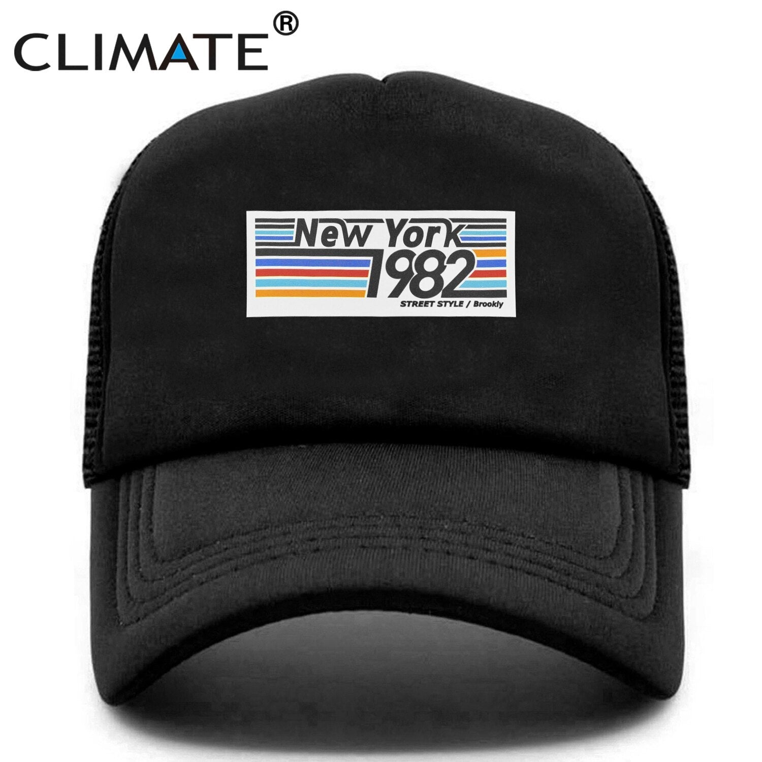 CLIMATE New York Trucker Cap Hat New York City 1982 Cool Mesh Cap Street Style Brooklyn Hip Hop Cap Hat for Men Women Youth