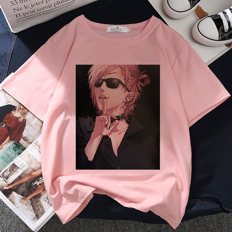 Yarichin Bitch Club Graphic Print T-shirt Women Harajuku Aesthetic Pink Tops Tshirt Japan Style Anime Y2k Casual Female T Shirt