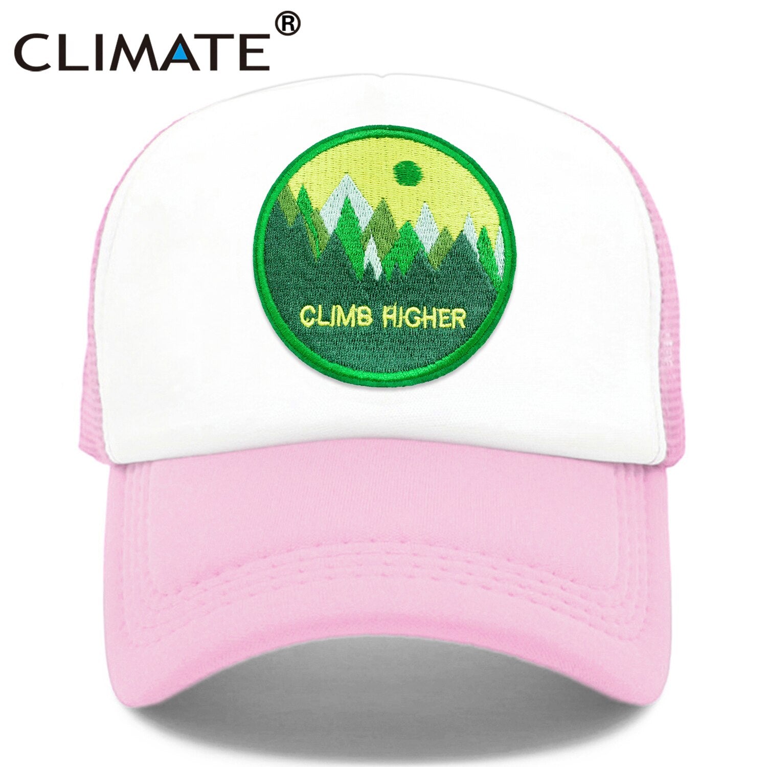 CLIMATE CLIMB HIGH Cap Climber Outdoor Sport Trucker Cap Green Outdoors Forest Hat Cap Cool Summer Mesh Cap for Men Women