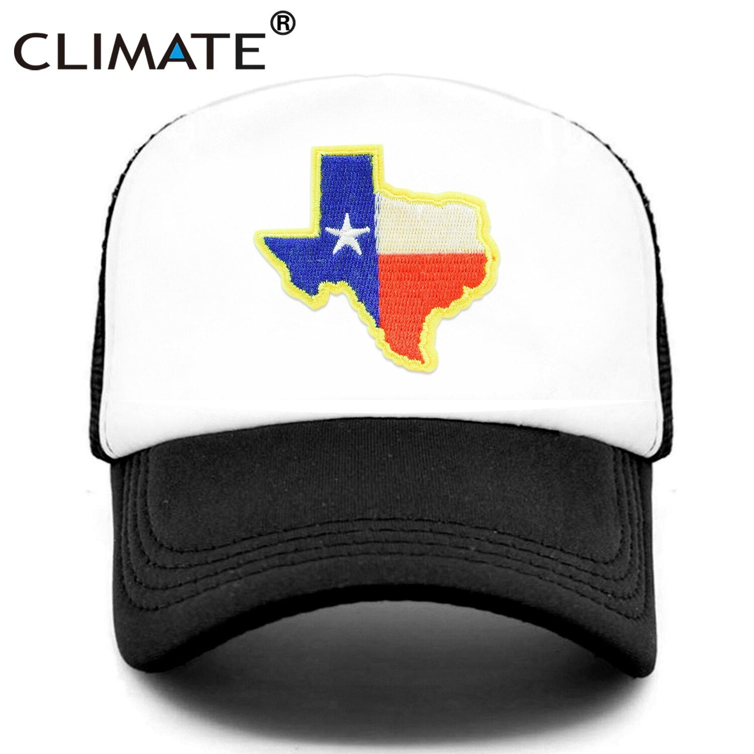 CLIMATE Texas Trucker Cap State of Texas Cap Flag of Texas Map Mesh Cool Hat Cap Cool Mesh Cap Adult