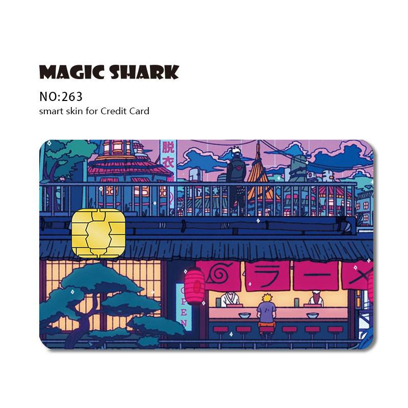 Magic Shark 2021 Fashion Bear Crayon Skin Sticker Film Tape Case for Big Small Credit Debit Card One Side