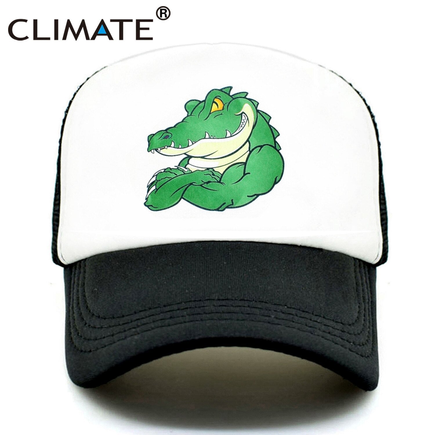 CLIMATE Fitness Robust Muscle Crocodile Cap Cool Men GYM Fitness Animal Cap Sport GYM  Fans Mesh Trucker Cap Body Building Cap