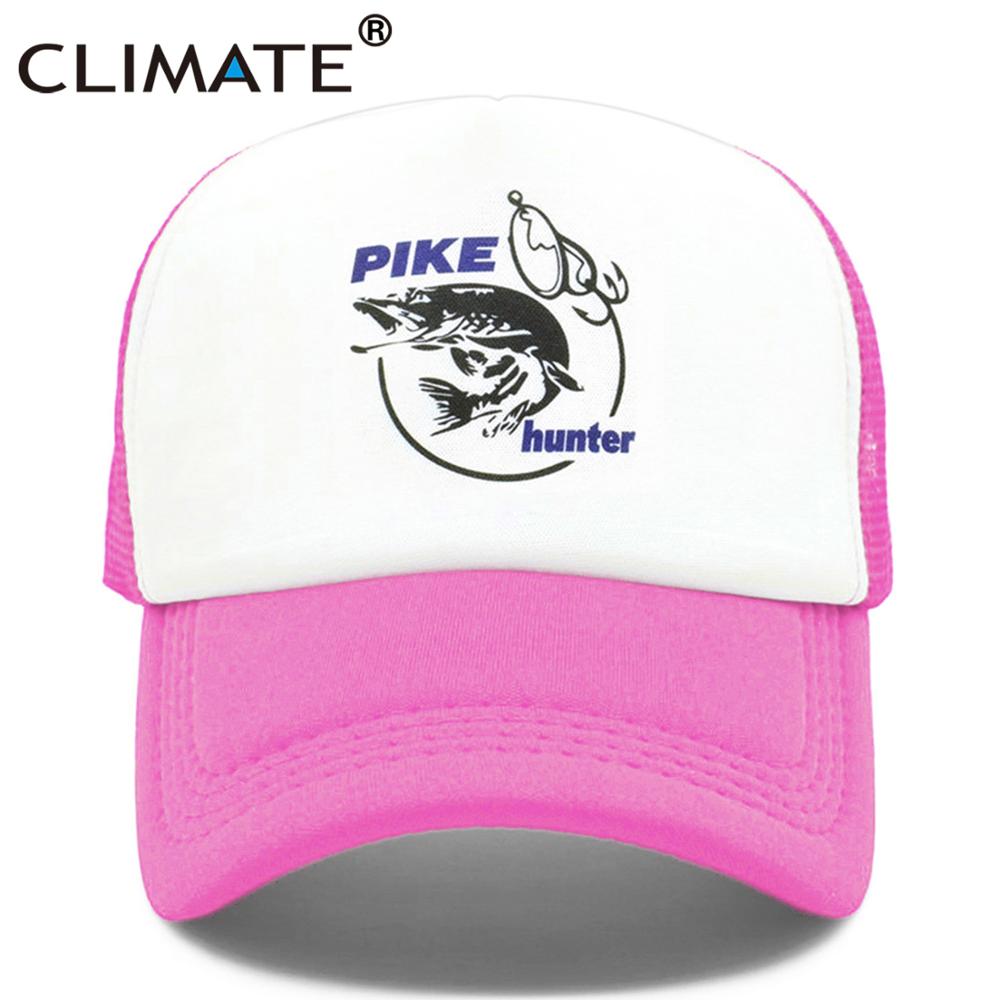 CLIMATE Pike Fish Hunt Trucker Cap Pike Fishing Caps for Man Camouflage Fishing