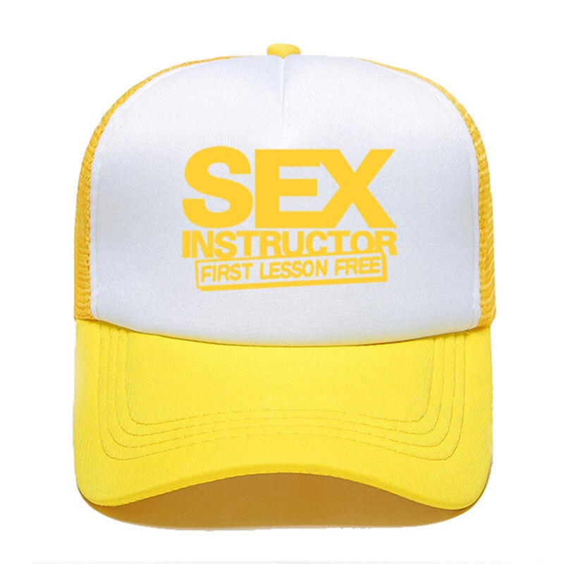 Sex Instructor Funny Creative Baseball Cap Casual Men Women Parent-child Hats Mesh Visor Outdoor Sun Hat Adjustable Caps