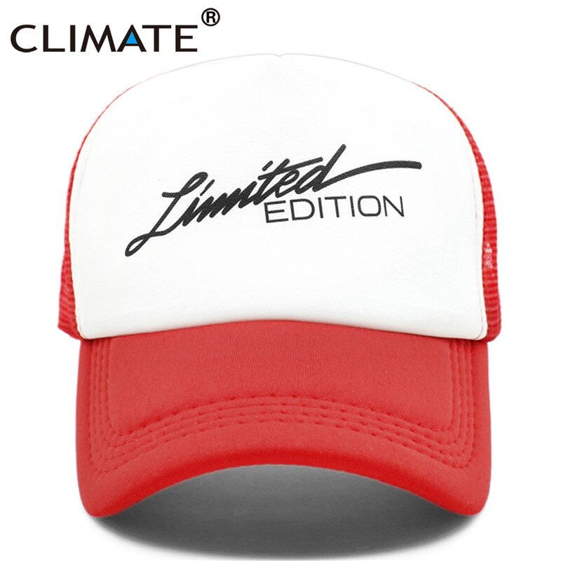 CLIMATE Limited Edition Trucker Cap Men Funny Car Fan Mesh Caps Hip Hop Summer Mesh Hat Driver Car Racing Fans Caps for Men