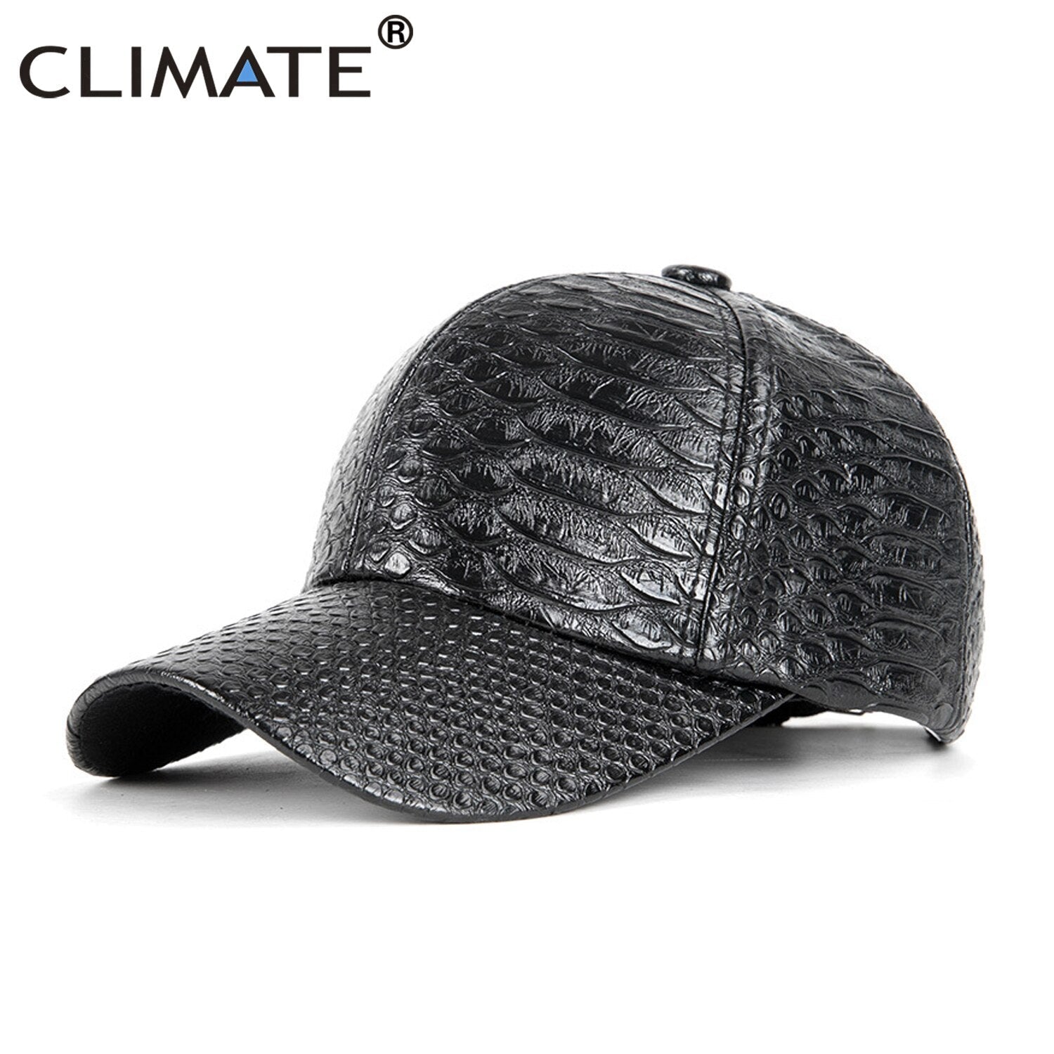 CLIMATE Crocodile Snak Skin Cap Street Dancer Hip Hop Cap Skin Rapper Solid Cap