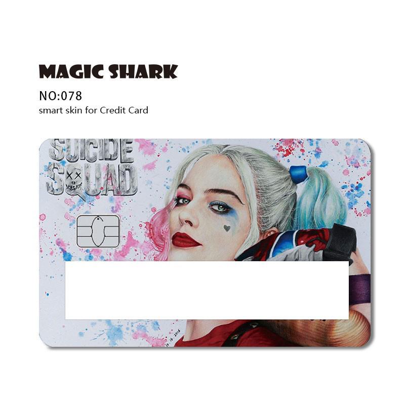 Magic Shark Poker Hunter Dog Out of Stock Car Snake Broke Black Card Window Sticker Film SKin Cover for Debit Credit Card