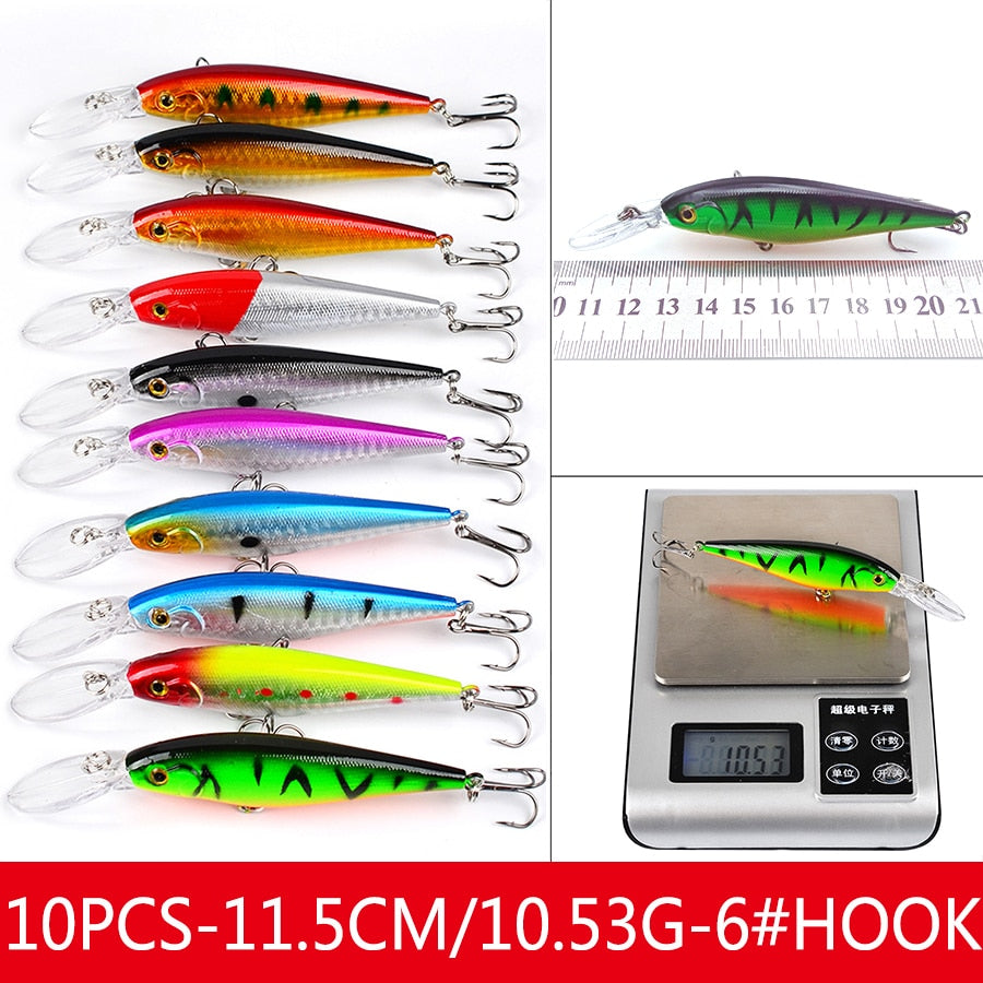 Jerkbait Minnow Hard Baits Fake Crankbait Fishing Lure Set Of Wobblers For Pike Trolling Tackle Artificial Bait Kit Swimbait Sea