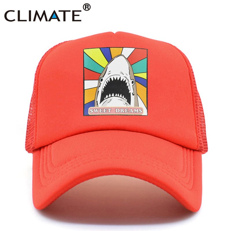 CLIMATE Shark Seaside Trucker Caps Hat Shark Hunt Surfing Men Caps Hip Hop Cool