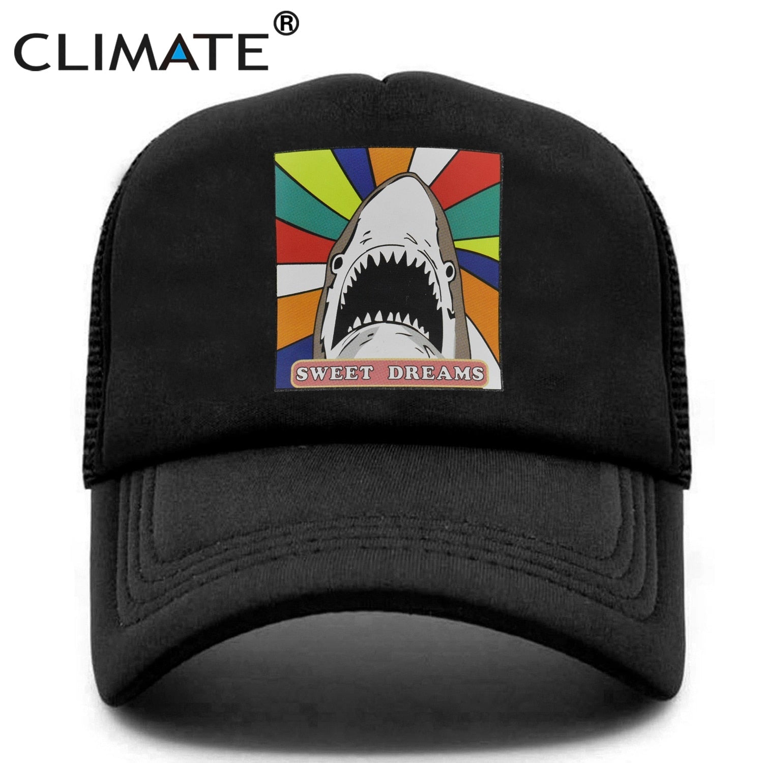 CLIMATE Shark Seaside Trucker Caps Hat Shark Hunt Surfing Men Caps Hip Hop Cool