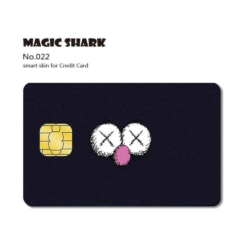 Magic Shark Matte 3M PVC Cartoon Joker Half Cover Sticker Case Film for Big Small Chip Credit Debt Card