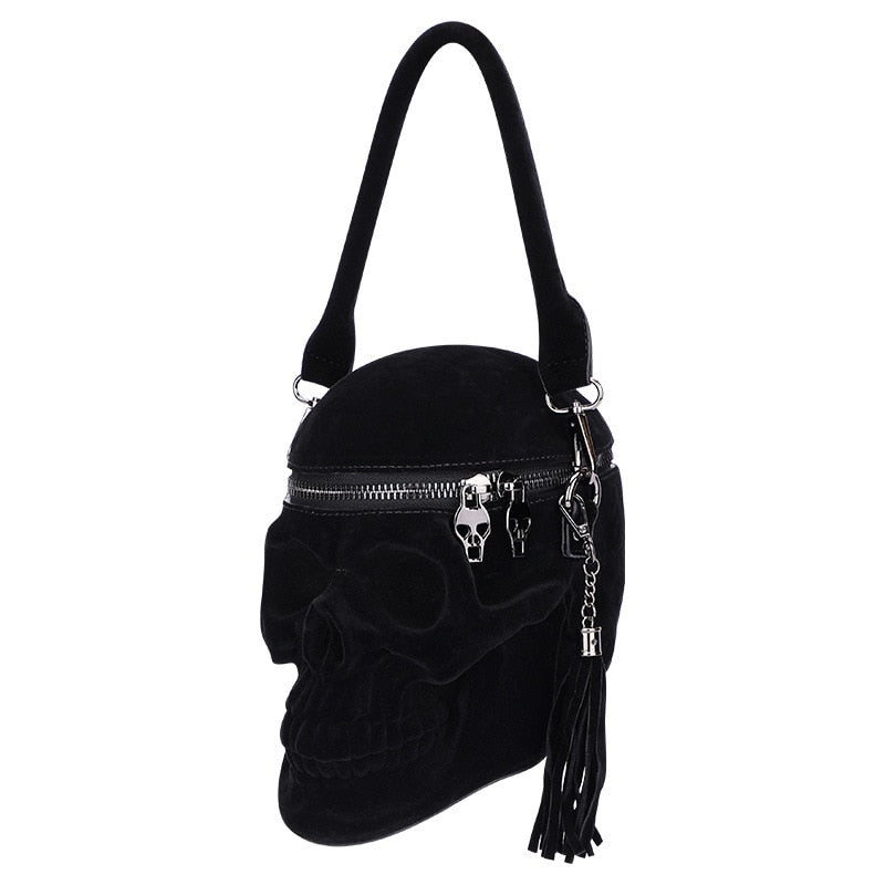 Originality Women Bag Funny Skeleton Head Luminou Handbag Single Package Fashion Designer Satchel Package Night Light Skull Bags