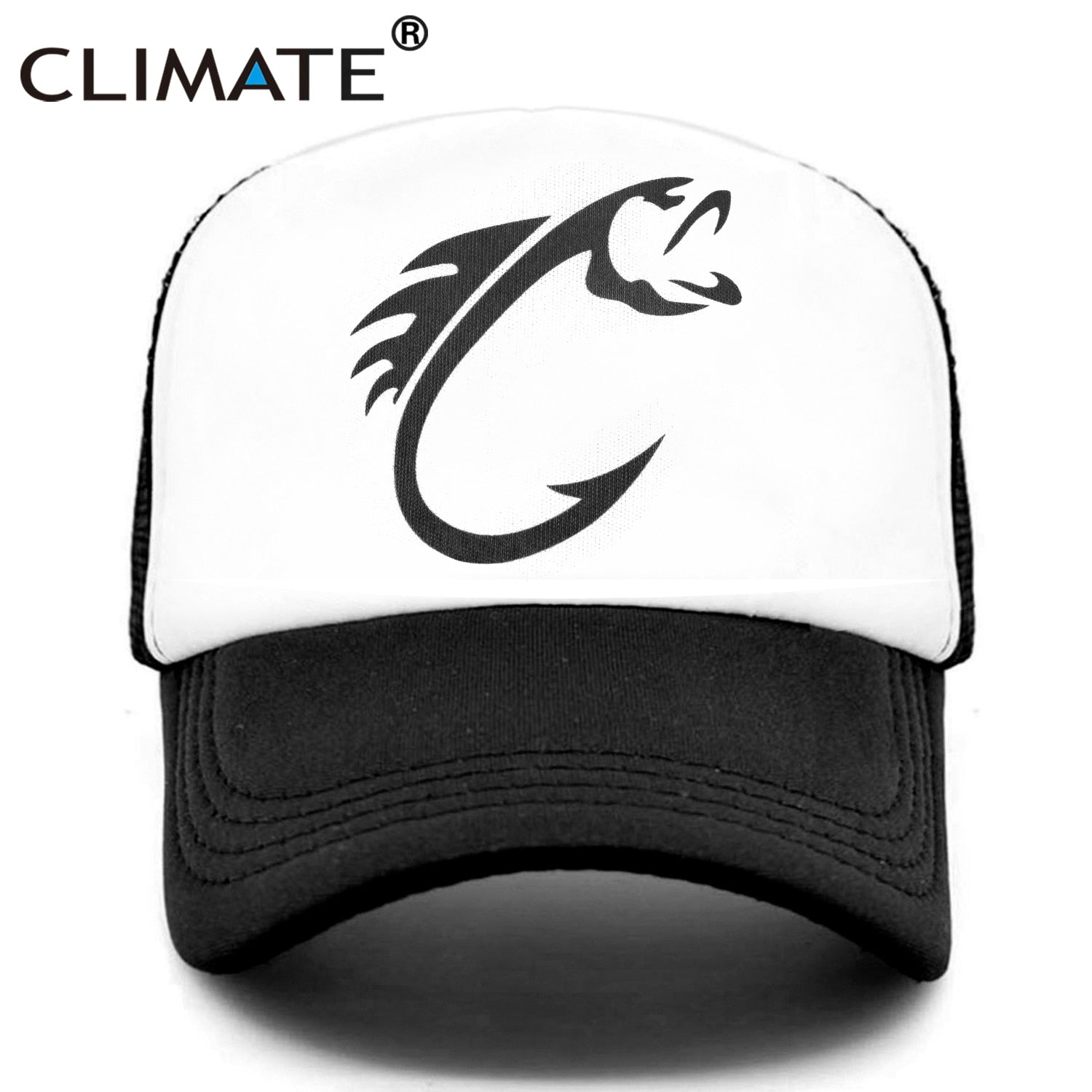 CLIMATE  Fish Fishing Trucker Cap Fish Hunt Cap for Fisher Hook Hat Baseball Cap Pike Fish Cool Summer Mesh Caps Men Fisher