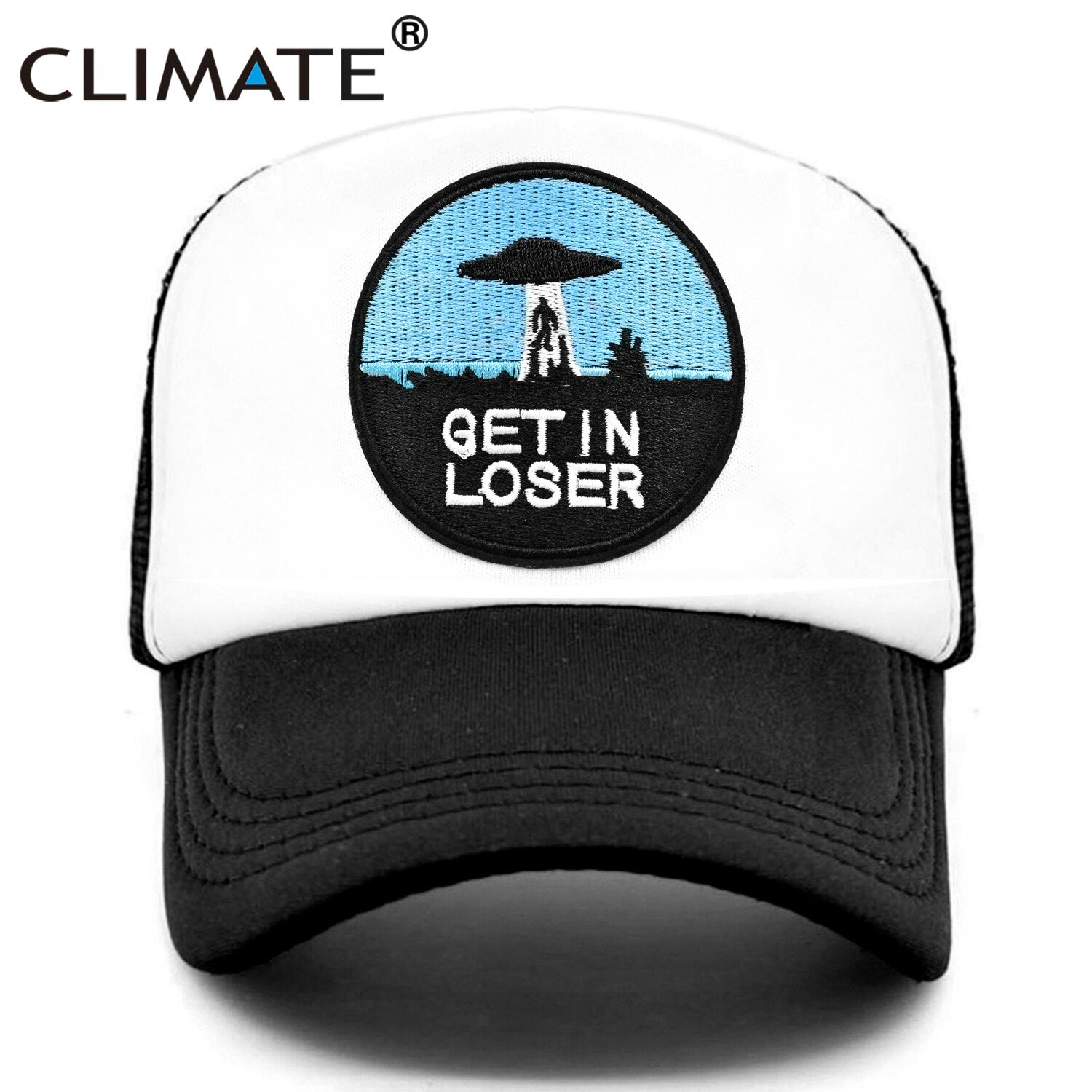 CLIMATE UFO Alien Cap Loser Trucker Cap Funny Get In UFO Loser Hat Baseball Cap