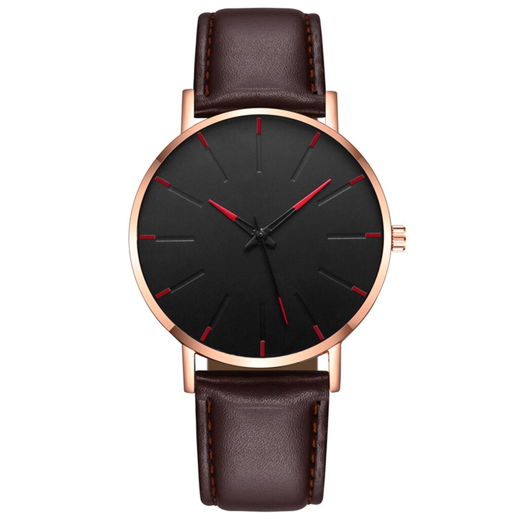 Simple Watch Men Casual Business Leather Band Alloy Wrist Watch Clocks Relogio Masculino Reloj Montre Hombre Homme