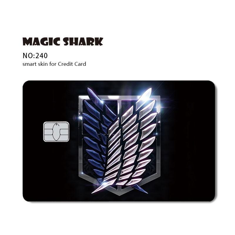 Magic Shark Hot Sale Attacking Giant Snake Dag Demon Slayer Cartoon Matte Credit Card Debit Card Sticker Film Skin Case Tape