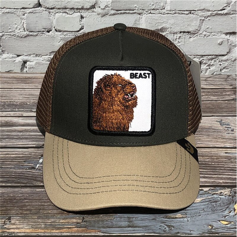 Exquisite Shar Pei Animal BOXER Embroidery Anime Cute Embroidery Baseball Cap Summer Mesh Men's Ms. Outdoor Sunshade hats