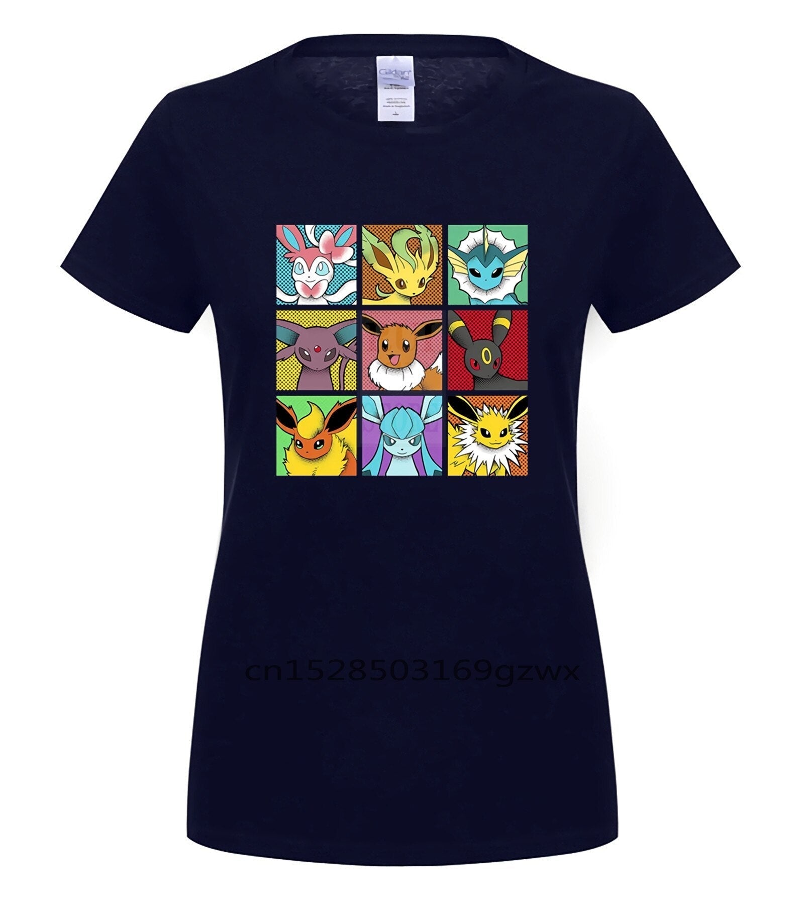 Men's 2020 Fashion Style T Shirt Funny Pop Eeveelutions Eevee Pokemon Japan Anime for Men Pure Short Fashion T Shirt 100% Cotton