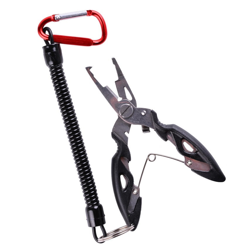 Fishing Pliers Grip Fishing Tackle Gear Hook Recover Cutter Line Split Ring Fishing Accessories Use Tongs Multifunction Scissors