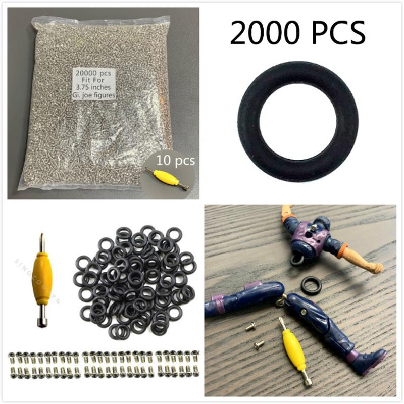 Lot 100/2000 GI Joe figure Replacement O-RINGS Waist Bands  & 100/200pcs screws