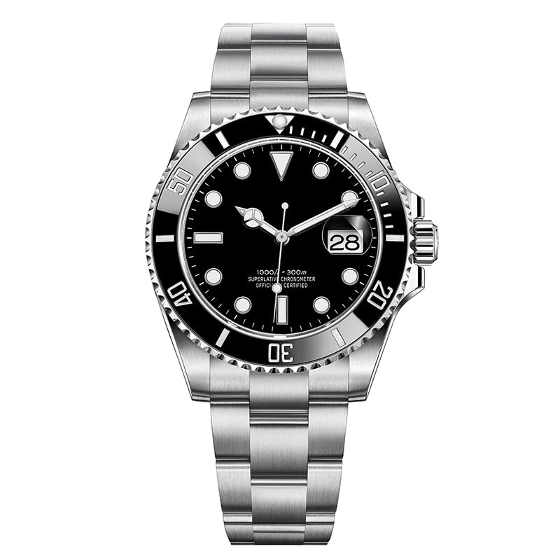 Submariner Men's Watches Mechanical Wrist Watches Water Ghost Stainless Steel Watch Top Brand Sapphire Glass Men Women Watches