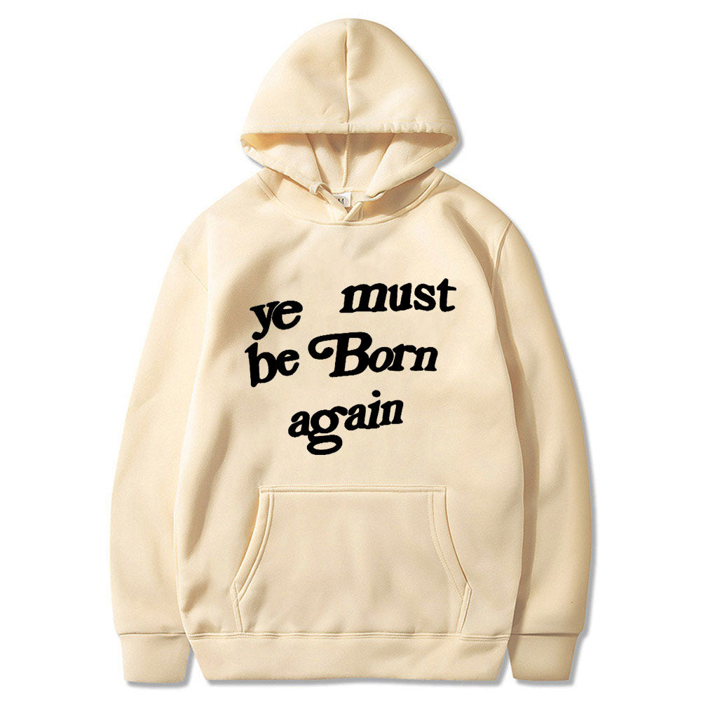 Ye Must Be Born Again Hoodie CPFM XYZ KIDS SEE GHOSTS Hoodies EU Size Kanye West Streetwear Man High Quality Cotton Sweatshirt