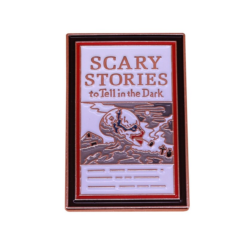 "Horror Story Telling in the Dark"-Brooch Horror Story Book Badge