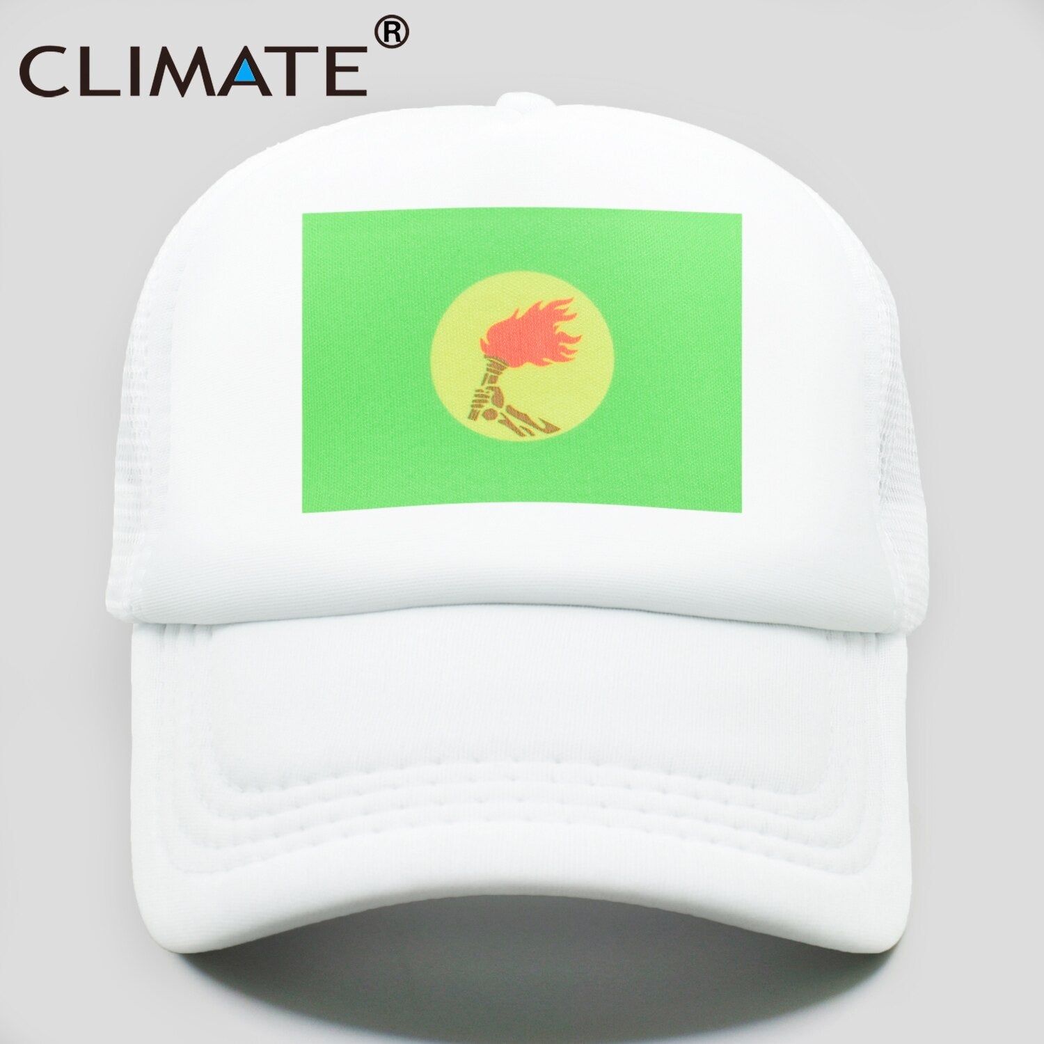 CLIMATE Zaire Flage Trucker Cap The Democratic Republic of the Congo Flag Cap Hip Hop Funny Green Hat Baseball Cap Cool Mesh Cap