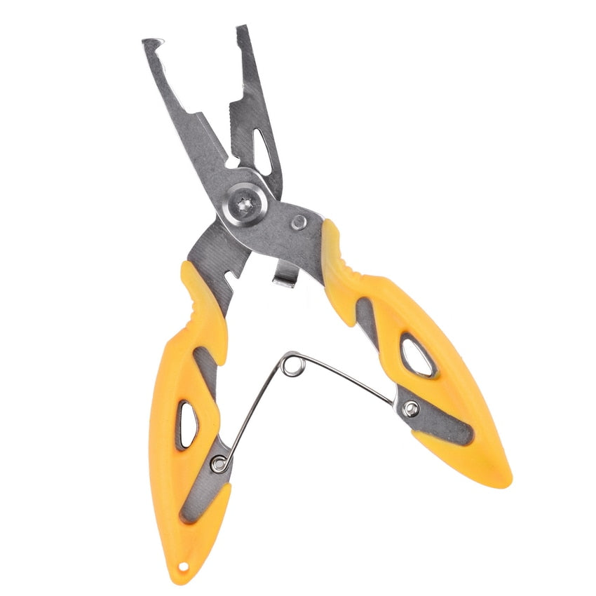 Fishing Pliers Grip Fishing Tackle Gear Hook Recover Cutter Line Split Ring Fishing Accessories Use Tongs Multifunction Scissors