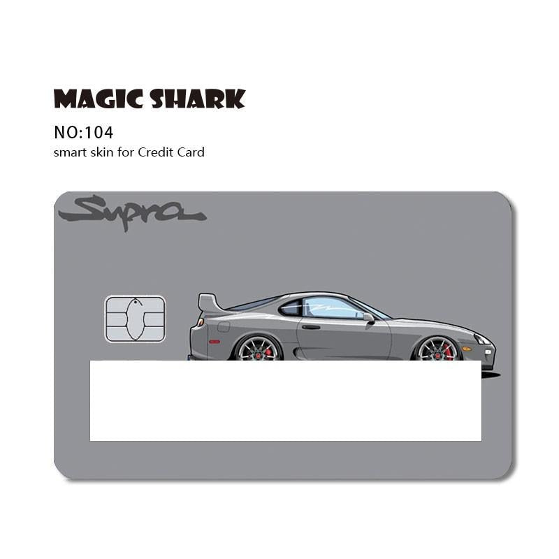 Magic Shark Poker Hunter Dog Out of Stock Car Snake Broke Black Card Window Sticker Film SKin Cover for Debit Credit Card