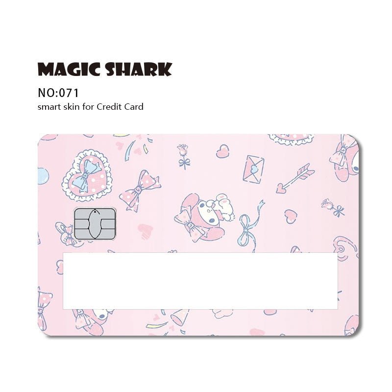 Magic Shark 2021 Fashion Matte Cute Cartoon PVC Window Credit Card Debit Card Sticker Film Skin Small Large Chip