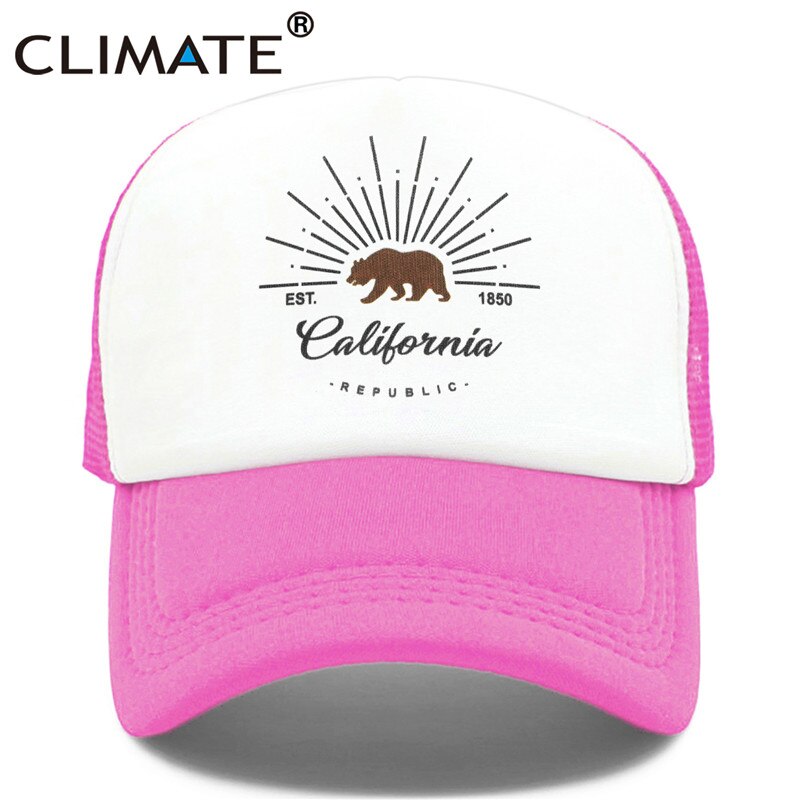 CLIMATE California Trucker Cap Bear California Republic Flag Caps Men Women Hip