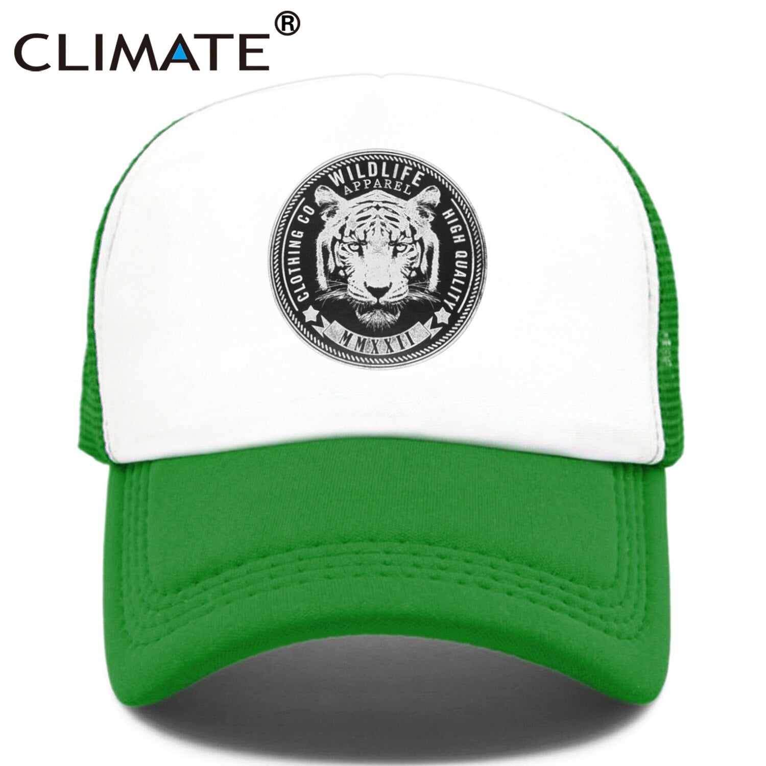 CLIMATE Tiger Cap Cool Wild Life Tiger Trucker Cap Cool Black Cool Men Hip Hop Hat Baseball Cap Cool Summer Mesh Cap for Men