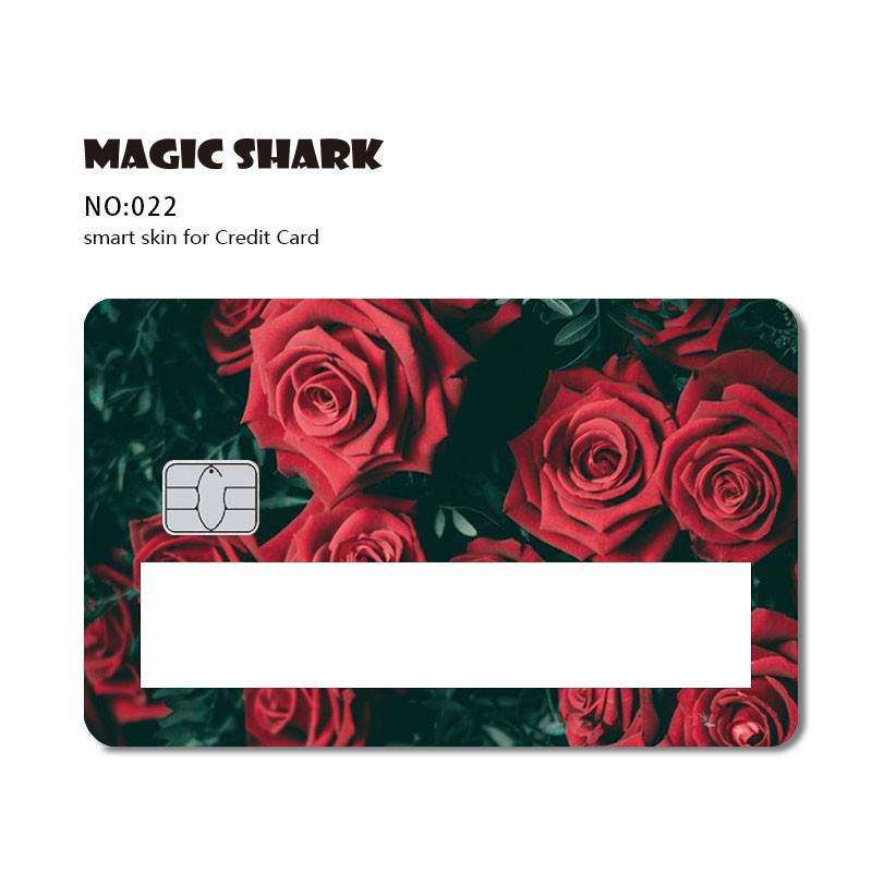 Magic Shark Fashion Wood Print Star Space Joker Money Dollar Window Sticker Case Film Skin for Credit Debit Card Big Small Chip