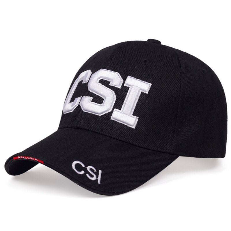 Fashion wild cotton baseball cap Army Tactical Men Caps CSI Embroidered Letters