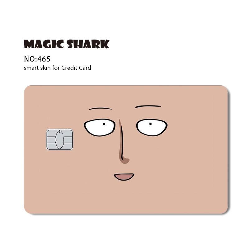 Magic Shark Game Card Anime Stylish Funny Matte 3M PVC Sticker Film Skin for Credit Card Large Small Chip